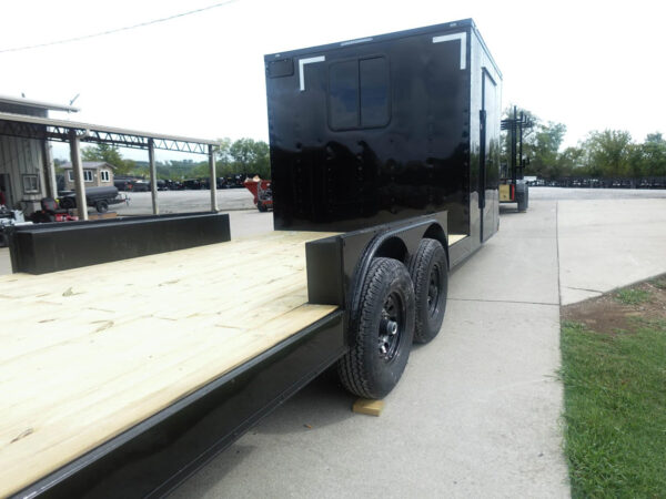 8.5x24 Hybrid Enclosed Trailer V-Nose (2) 7,000lb Axles Storage - Image 8