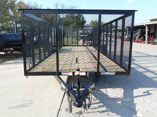 7x20 Straight Deck Utility Trailer 4ft Mesh Sides (2) 3,500lb Axles - Image 2