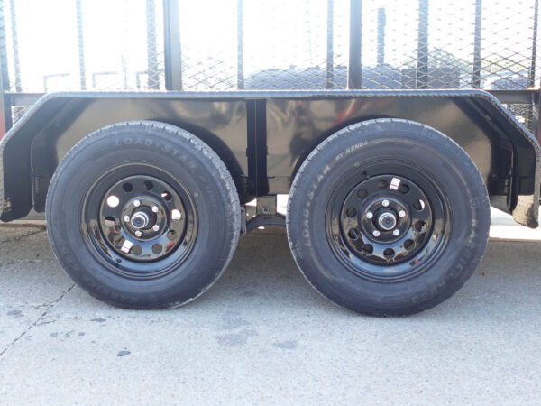 7x20 Straight Deck Utility Trailer 4ft Mesh Sides (2) 3,500lb Axles - Image 6