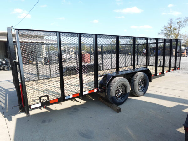 7x20 Straight Deck Utility Trailer 4ft Mesh Sides (2) 3,500lb Axles - Image 10