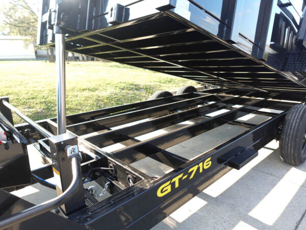 7x16 Gooseneck Telescopic Dump Trailer with 3ft Sides (2) 7K Axles - Image 12
