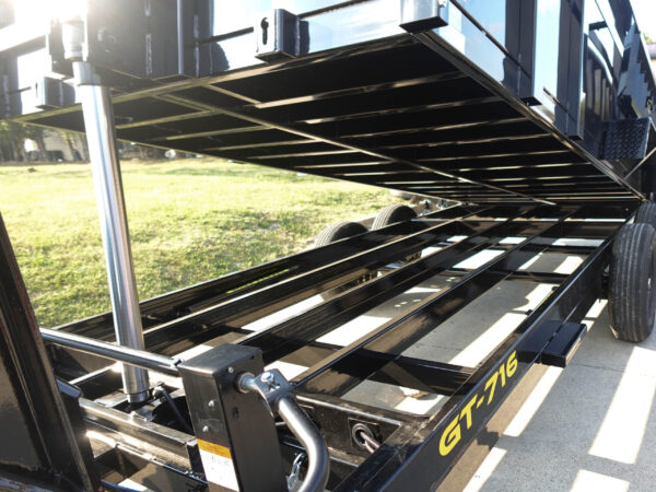 7x16 Gooseneck Telescopic Dump Trailer with 3ft Sides (2) 7K Axles - Image 14