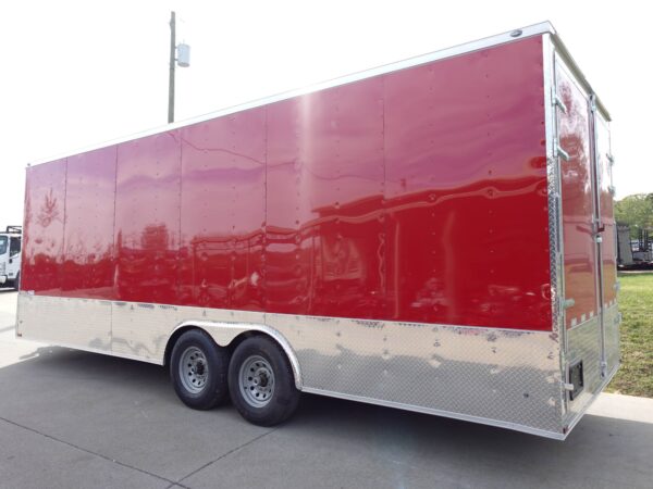 8.5x24 V-Nose Enclosed Trailer with Electrical Package (2) 7,000lb Axles - Image 4