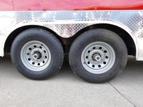 8.5x24 V-Nose Enclosed Trailer with Electrical Package (2) 7,000lb Axles - Image 9