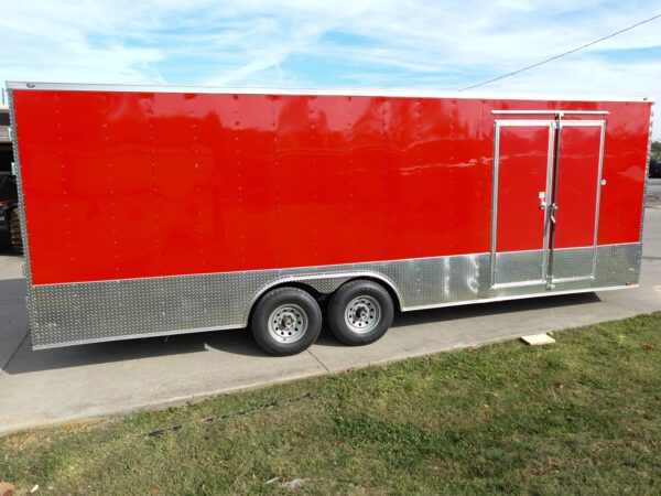 8.5x24 V-Nose Enclosed Trailer with Electrical Package (2) 7,000lb Axles - Image 7