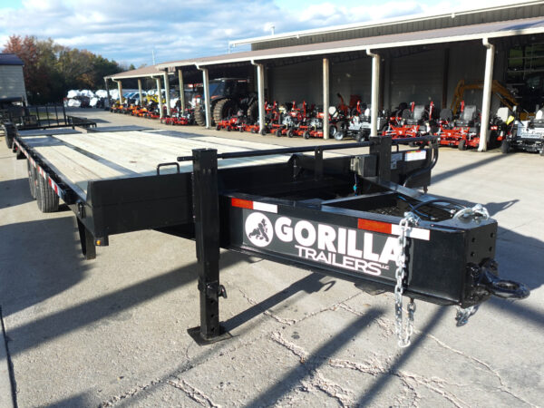8.5x25 IBeam Deckover Dovetail Trailer (2) 10K Axles King Kong Ramps - Image 5