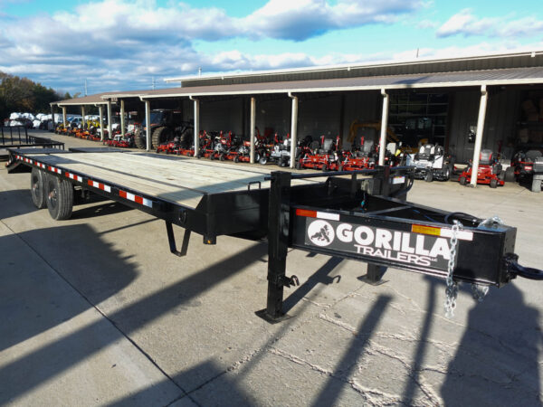 8.5x25 IBeam Deckover Dovetail Trailer (2) 10K Axles King Kong Ramps - Image 6