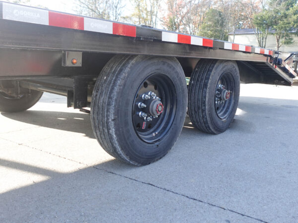 8.5x25 IBeam Deckover Dovetail Trailer (2) 10K Axles King Kong Ramps - Image 9