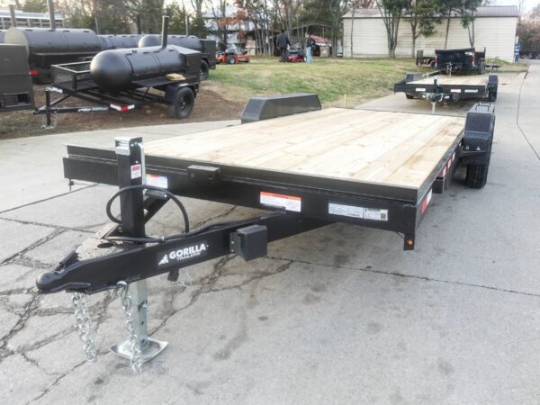 7x18 Wood Deck Car Hauler (2) 3500lb Axle w/ Brake and Ramps - Image 3