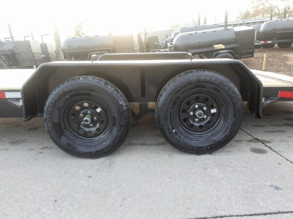 7x18 Wood Deck Car Hauler (2) 3500lb Axle w/ Brake and Ramps - Image 5