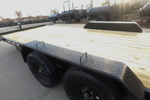 7x18 Wood Deck Car Hauler (2) 3500lb Axle w/ Brake and Ramps - Image 6