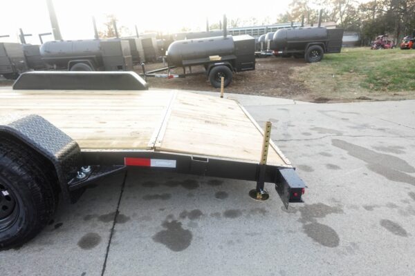 7x18 Wood Deck Car Hauler (2) 3500lb Axle w/ Brake and Ramps - Image 7