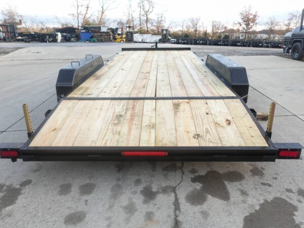 7x18 Wood Deck Car Hauler (2) 3500lb Axle w/ Brake and Ramps - Image 9