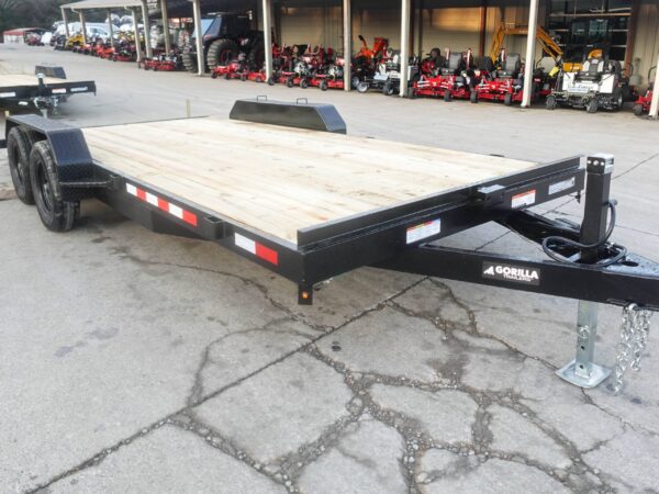 7x18 Wood Deck Car Hauler (2) 3500lb Axle w/ Brake and Ramps - Image 11