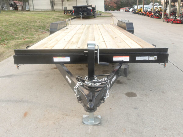7x20 Wood Deck Car Hauler (2) 5200lb Axle w/ Brake and Ramps - Image 2