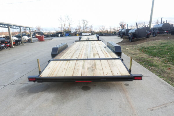 7x20 Wood Deck Car Hauler (2) 5200lb Axle w/ Brake and Ramps - Image 6