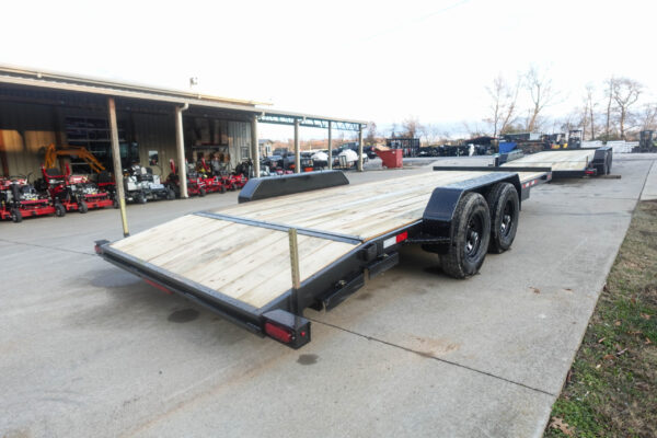 7x20 Wood Deck Car Hauler (2) 5200lb Axle w/ Brake and Ramps - Image 7