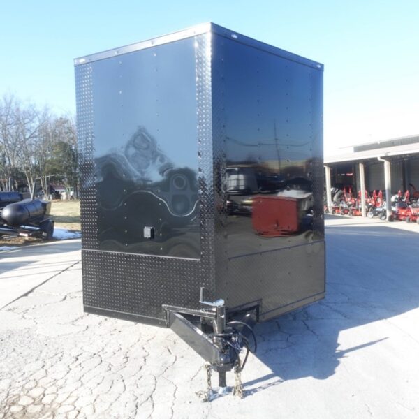 8.5x24 Black V-Nose Enclosed Trailer - Image 3