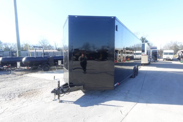8.5x24 Black V-Nose Enclosed Trailer - Image 2