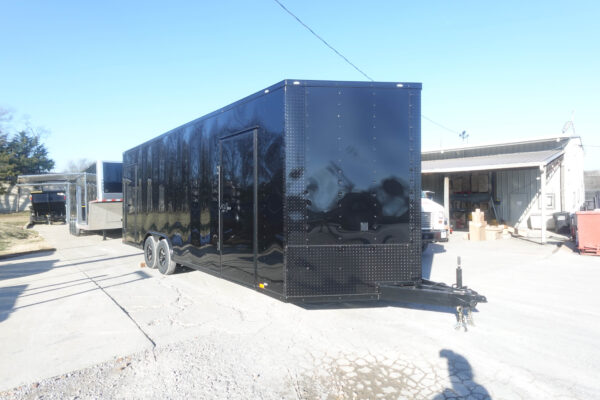 8.5x24 Black V-Nose Enclosed Trailer