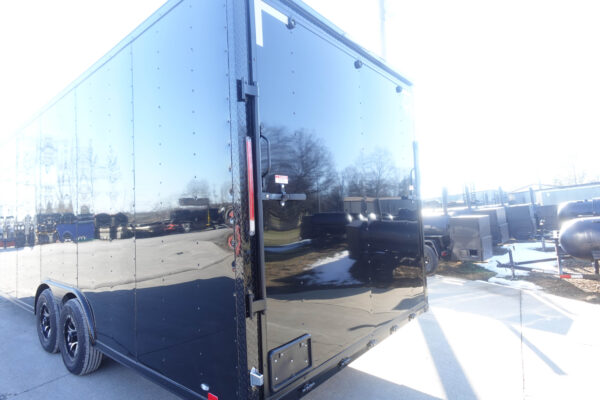 8.5x24 Black V-Nose Enclosed Trailer - Image 6