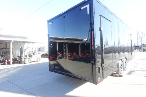8.5x24 Black V-Nose Enclosed Trailer - Image 7