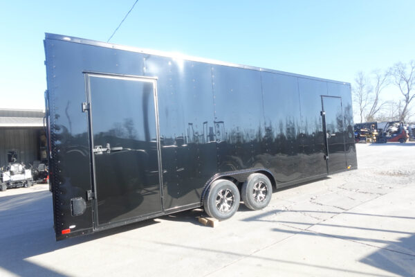 8.5x24 Black V-Nose Enclosed Trailer - Image 8