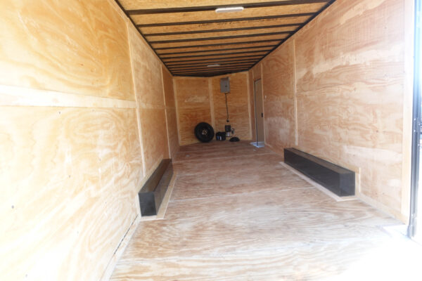 8.5x24 Black V-Nose Enclosed Trailer - Image 11
