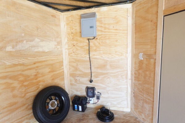 8.5x24 Black V-Nose Enclosed Trailer - Image 16
