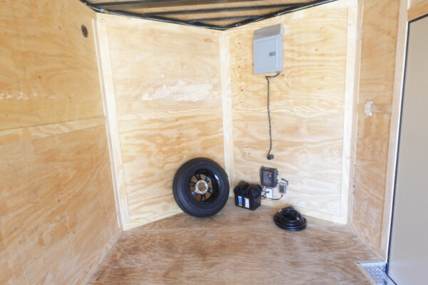 8.5x24 Black V-Nose Enclosed Trailer - Image 17