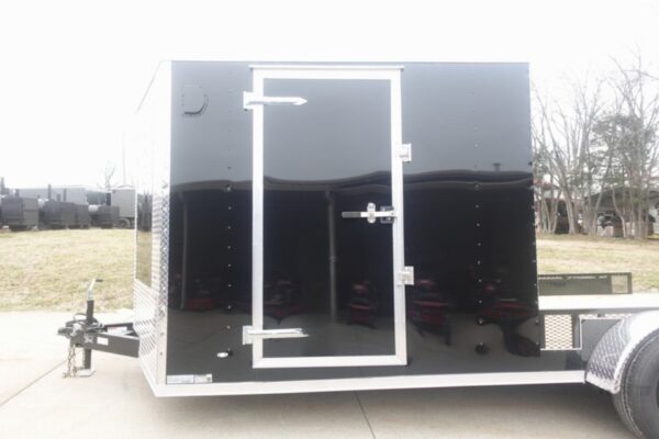 7x20 Black V-nose Hybrid Enclosed Trailer (2) 7K Axles - Image 8