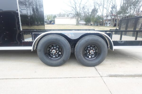 7x20 Black V-nose Hybrid Enclosed Trailer (2) 7K Axles - Image 11