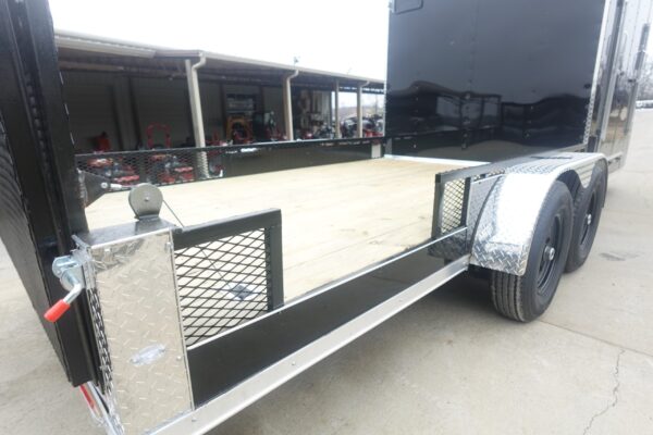 7x20 Black V-nose Hybrid Enclosed Trailer (2) 7K Axles - Image 17