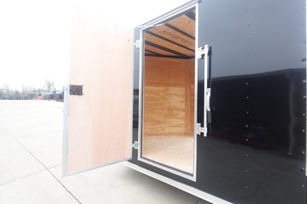 7x20 Black V-nose Hybrid Enclosed Trailer (2) 7K Axles - Image 22