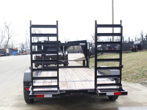 7x14 Gooseneck Equipment Trailer (2) 7K Axles with Stand-Up Ramps - Image 5