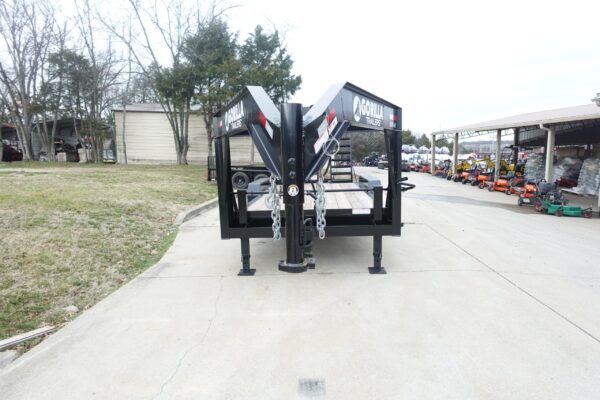 7x16 Gooseneck Equipment Trailer (2) 7K Axles with Stand-Up Ramps