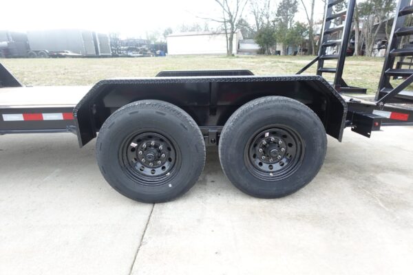 7x16 Gooseneck Equipment Trailer (2) 7K Axles with Stand-Up Ramps - Image 4