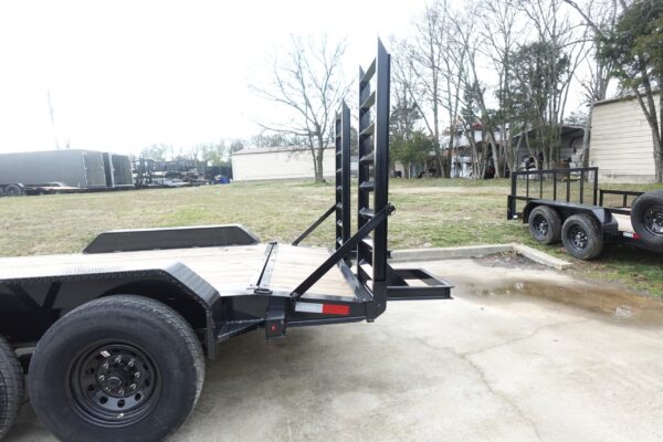 7x16 Gooseneck Equipment Trailer (2) 7K Axles with Stand-Up Ramps - Image 5