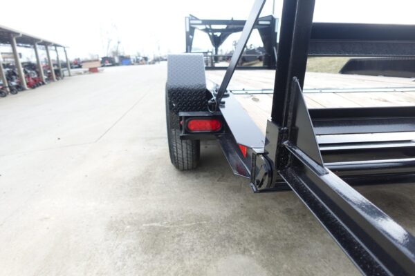 7x16 Gooseneck Equipment Trailer (2) 7K Axles with Stand-Up Ramps - Image 6