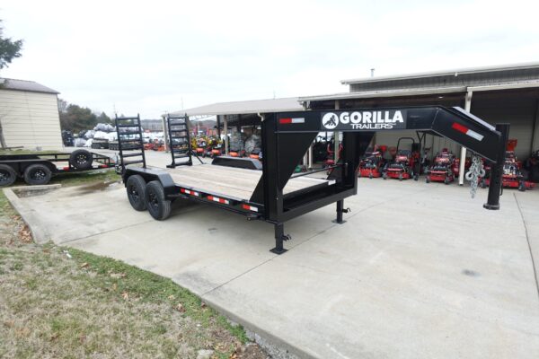 7x16 Gooseneck Equipment Trailer (2) 7K Axles with Stand-Up Ramps - Image 11