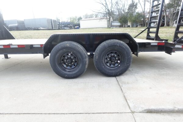 7x18 Gooseneck Equipment Trailer (2) 7K Axles Standup Ramps - Image 3