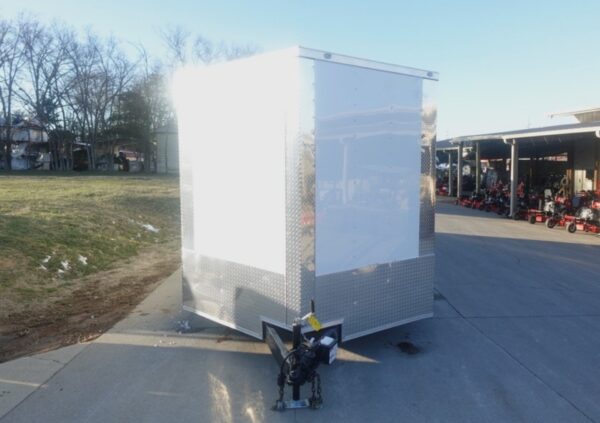 8.5x24 White V-Nose Enclosed Trailer (2) 3500lb Axles 7K GVWR - Image 3