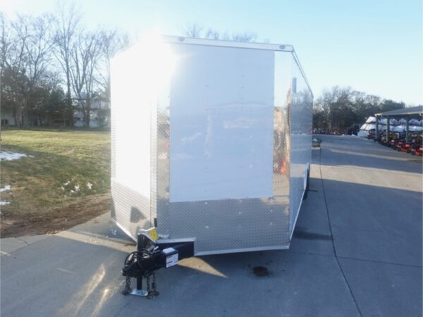 8.5x24 White V-Nose Enclosed Trailer (2) 3500lb Axles 7K GVWR - Image 4