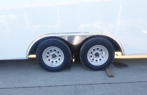 8.5x24 White V-Nose Enclosed Trailer (2) 3500lb Axles 7K GVWR - Image 5