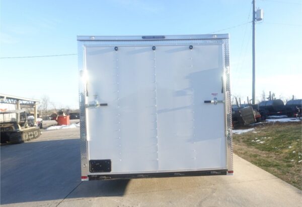 8.5x24 White V-Nose Enclosed Trailer (2) 3500lb Axles 7K GVWR - Image 7