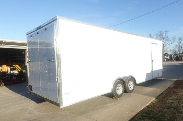 8.5x24 White V-Nose Enclosed Trailer (2) 3500lb Axles 7K GVWR - Image 8