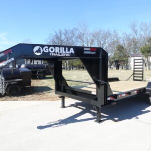 7x18 Gooseneck Equipment Trailer (2) 7K Axles Standup Ramps