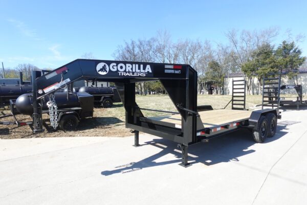 7x18 Gooseneck Equipment Trailer (2) 7K Axles Standup Ramps