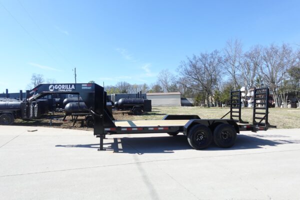 7x18 Gooseneck Equipment Trailer (2) 7K Axles Standup Ramps - Image 2
