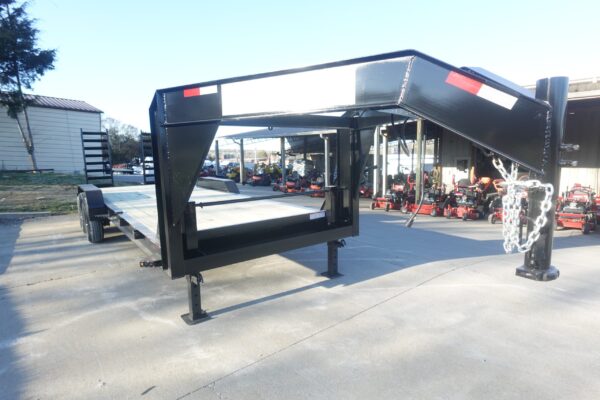 7x22 Gooseneck Equipment Trailer (2) 7K Axles Standup Ramps 14k GVWR - Image 3